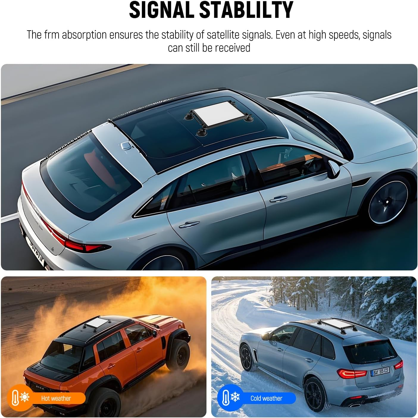 NEEWER Suction Cup Mount for Car Compatible with Starlink Mini, 2 in 1 Satellite Mounting Kit & Protective Silicone Case with Strong Suction Cups for Car Window, Sunroof, Rvs, Boat and Road Trip, ST91 image number 5