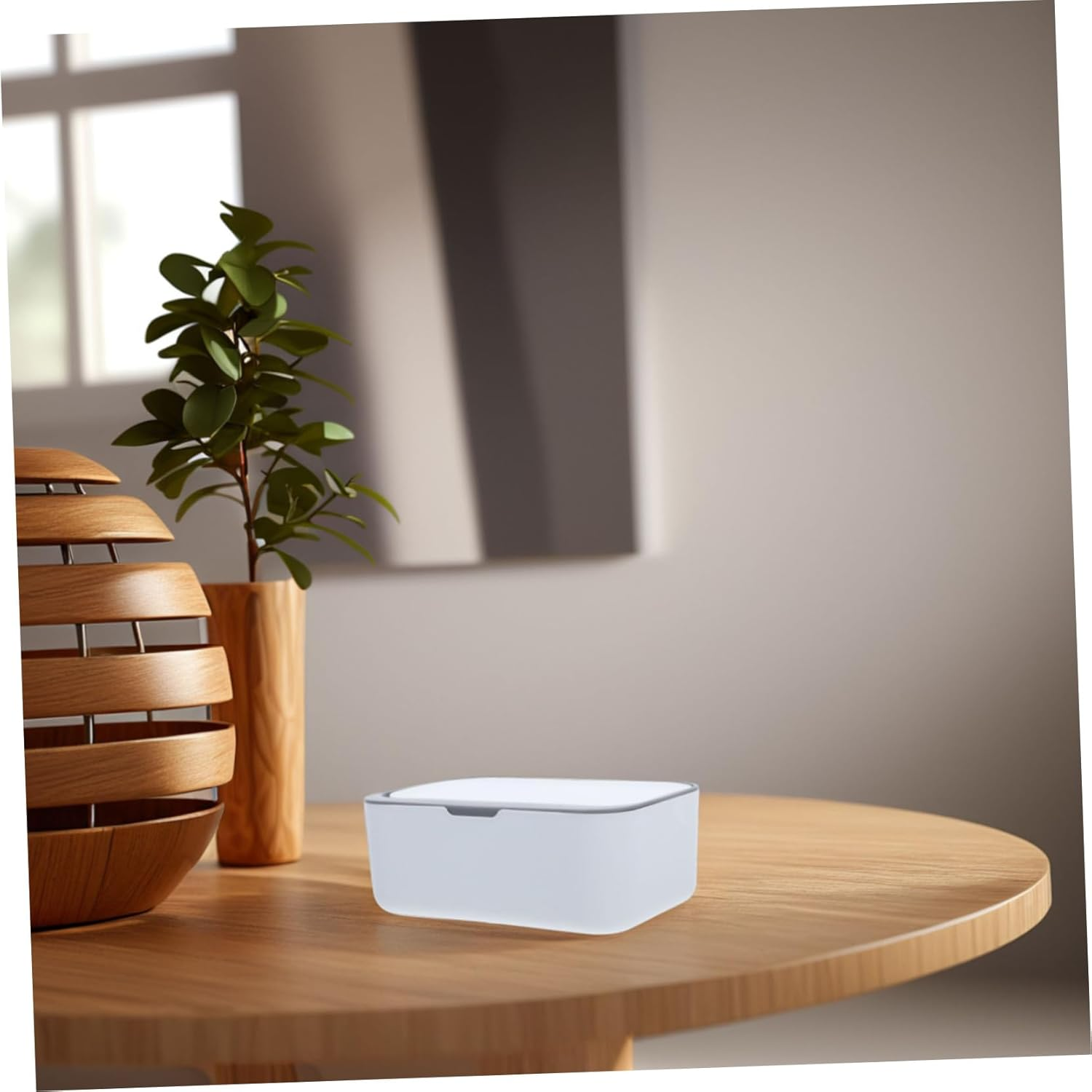 Tissue Box Lid Refillable Wipe Holder for Bathroom Nursery Travel Napkin Holder Tissue Box Case Wipes Container image number 4