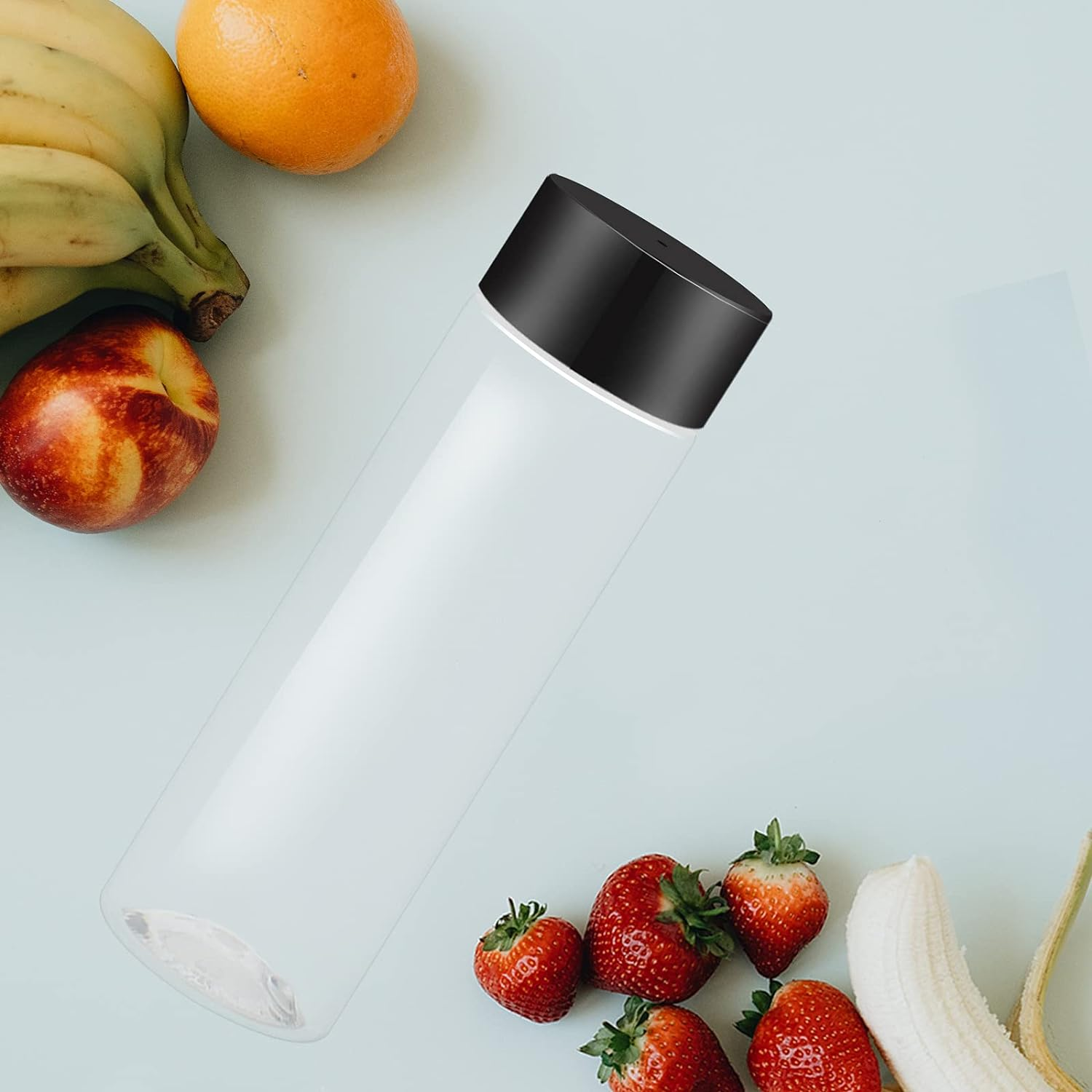 24 Pack 12 OZ (350 Ml) Clear PET Plastic Juice Bottles with Caps- - Plastic Smoothie Bottles-Reusable Bulk Beverage Containers with Lids for Juice, Milk and Other Beverage