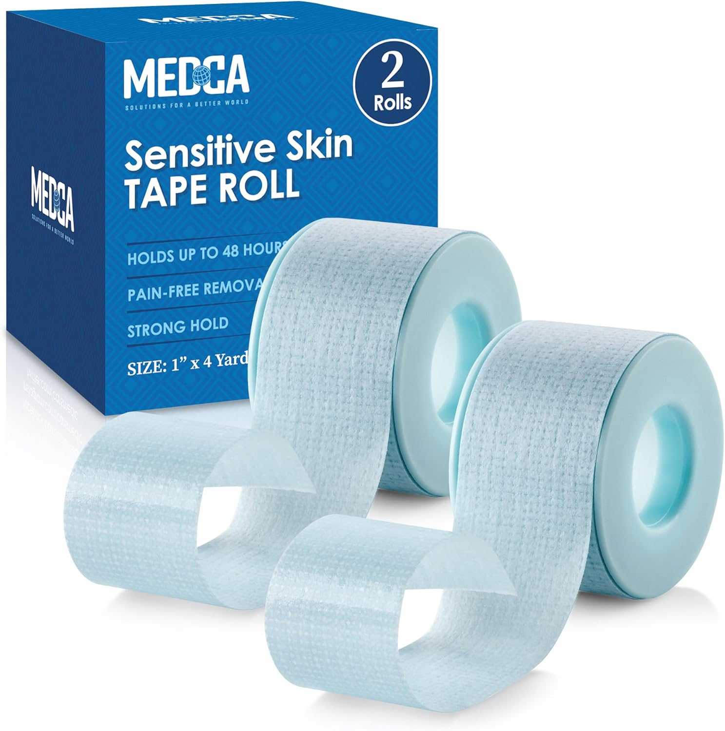 Medca Sensitive Skin Low Trauma Tape Roll, 1 Inch X 4 Yards, Pack of 2 Rolls image number 4