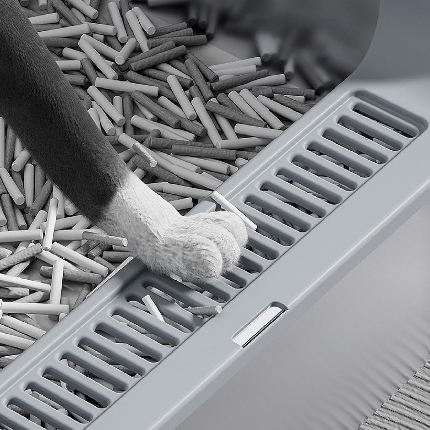 Stainless Steel Cat Litter Box with High Side, Non Rusting anti Stick Easy to Cleanup Enclosed Keep Odor inside anti Leakage Pet Litter Tray for Indoor Big Cats Supplies (Small) image number 6