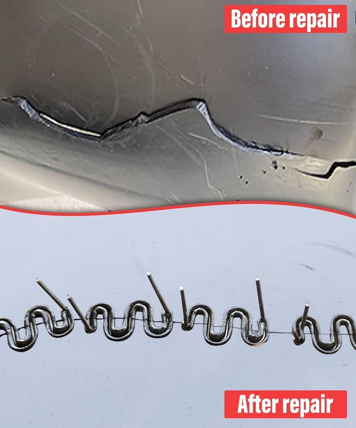 Automotive Plastic Repair Machine Welding Hot Stapler, 1200PCS Welder Staples with Storage Box, Welding Rods Hot Staple Repair Machine,Plastic Welding Kit for Repair Machine Car Bumpers image number 4