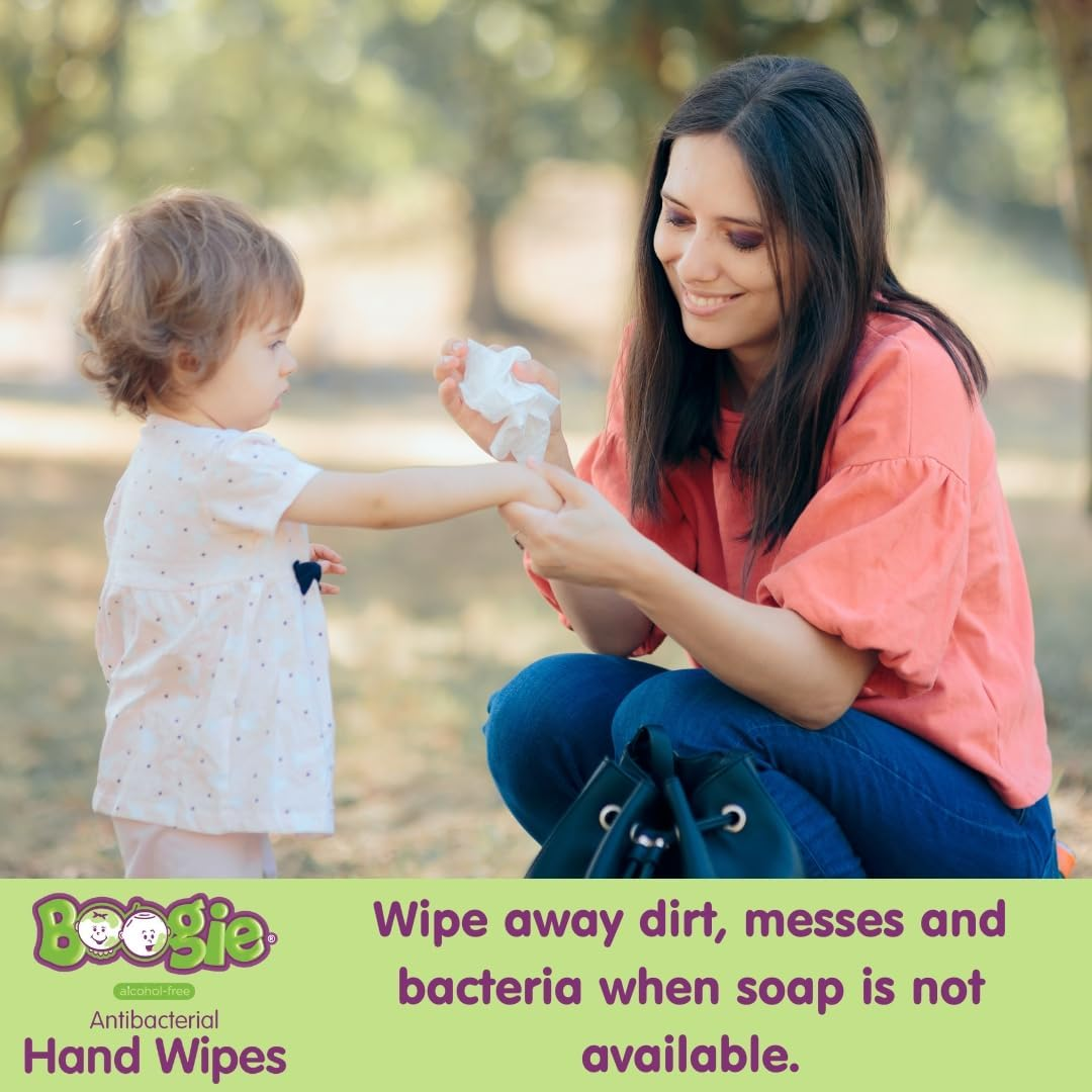 Hand Sanitizer Wipes by Boogie Wipes, Alcohol-Free, Hypoallergenic and Moisturizing Aloe, Boogie Hand Wipes for Adults and Kids, 5 Packs of 20&hellip; image number 6