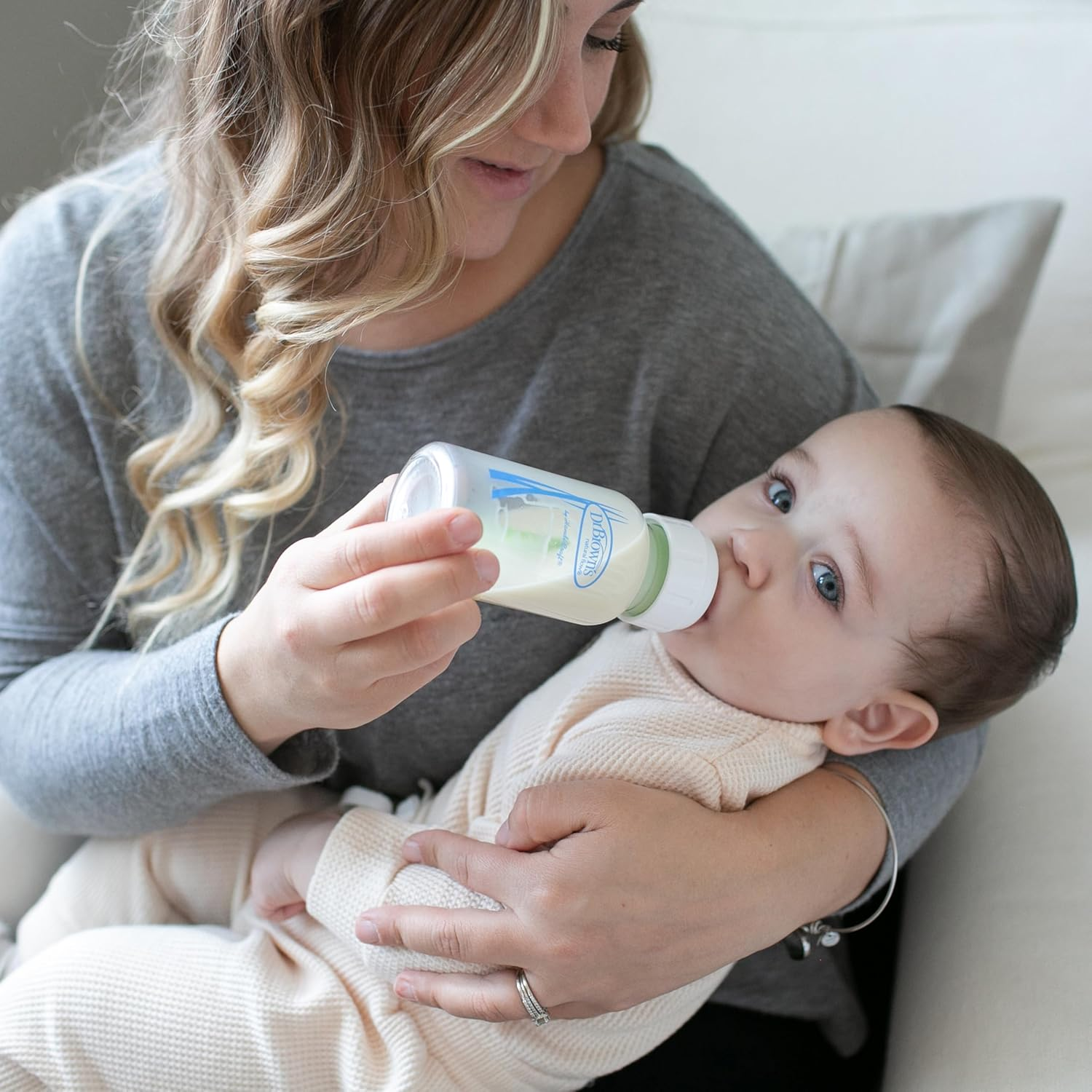 Dr. Brown'S Options and Glass Feeding Bottle with Level 1 Teat 2 Pack, 120 Ml image number 4