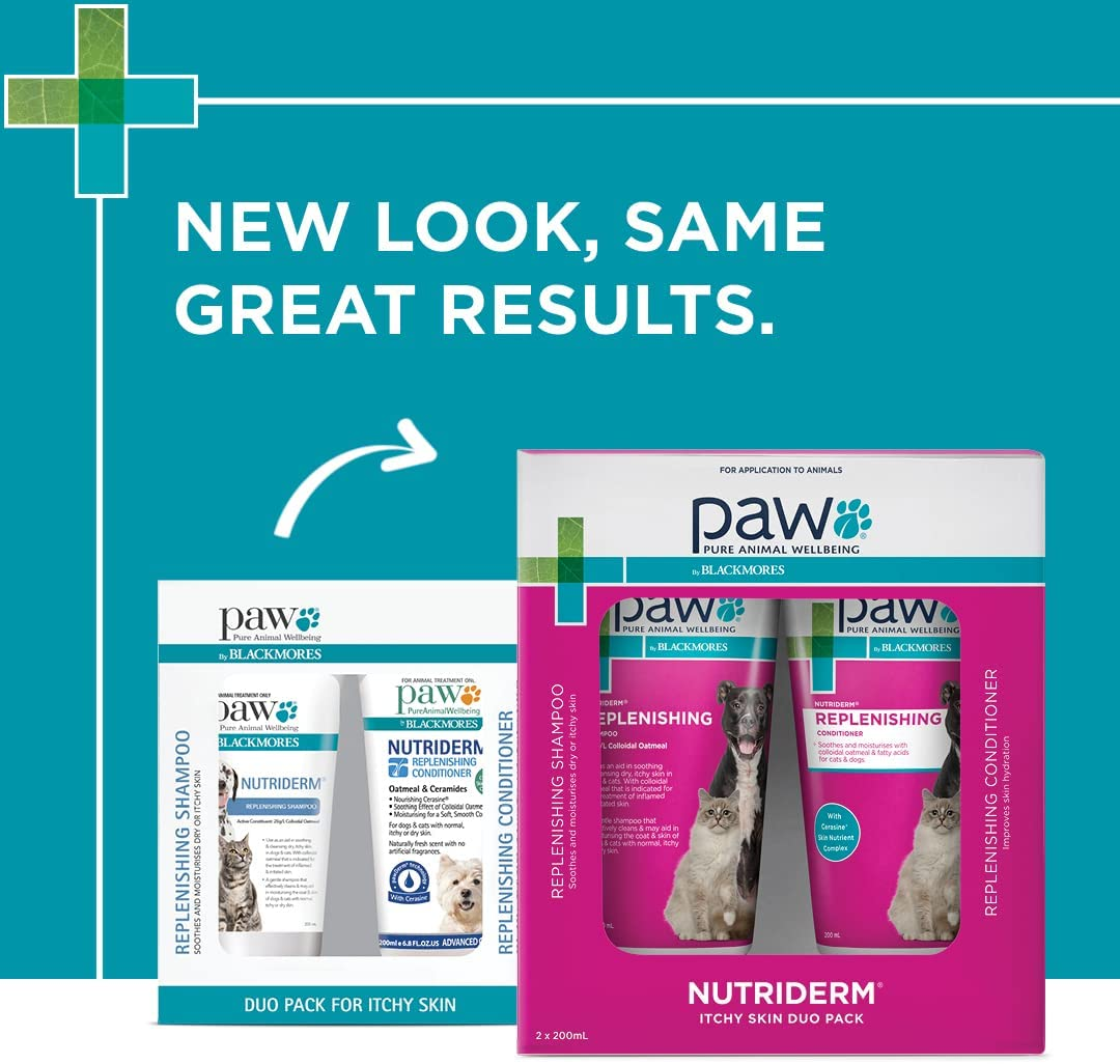 Nutriderm, Itchy Skin Duo Pack for Dogs and Cats, Helps to Cleanse, Soothe, & Moisturise Normal, Dry & Itchy Skin, 2X200Ml image number 5