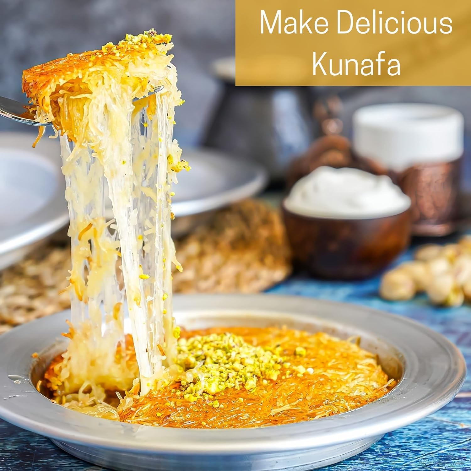 Kral Traditional Shredded Phyllo Dough, Kataifi Pastry for Middle Eastern Desserts, Kunefe, Dubai Chocolate, Halal Certified, 500G image number 6