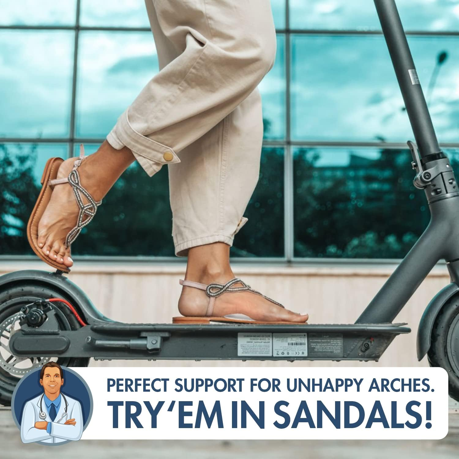 Dr. Frederick'S Original High Arch Support Gel Inserts - 6 Pcs - Peel & Stick Supercomfort Gel - Great for Sandals - Dress Shoes - Flip Flops - Women & Men image number 4