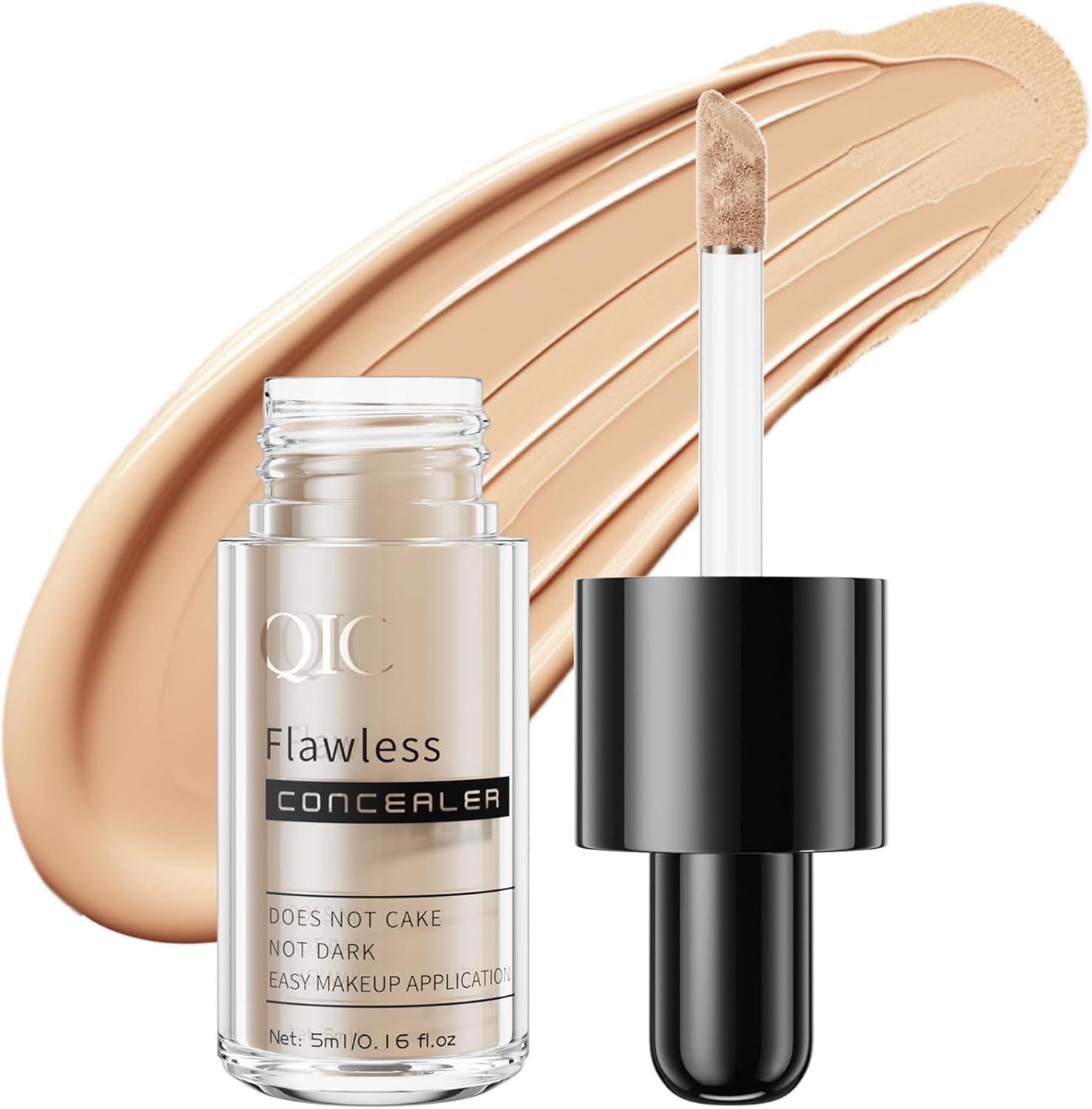 Full Coverage Liquid Concealer &ndash; 12HR Long Lasting, Waterproof Makeup for Dark Circles, Tattoos, Lightweight Natural Flawless Finish, Multiple Shades Available