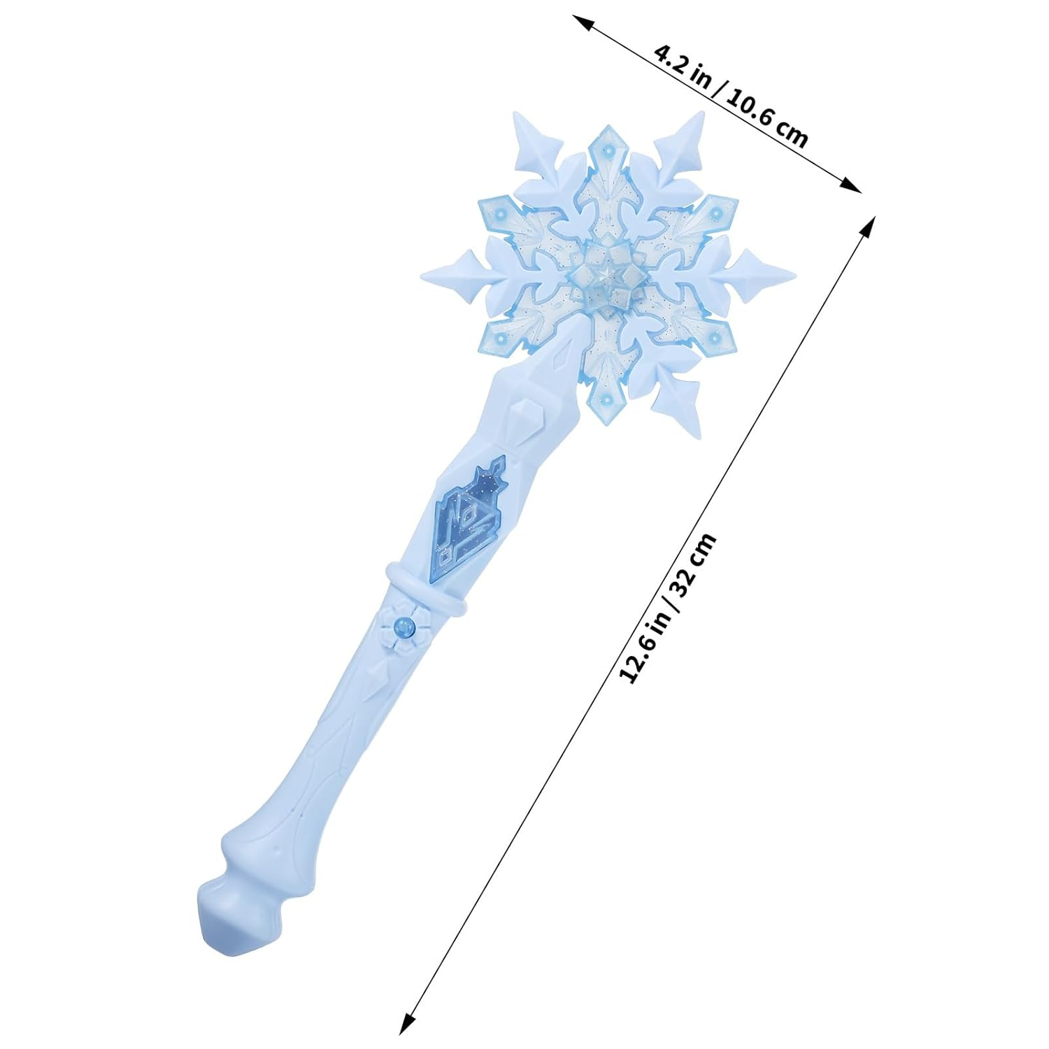 Generic Light up Snowflake Wand - Princess Snowflake Wand Sensitive Snowflake Wand Light up Snowflake Wand for Cosplay image number 1