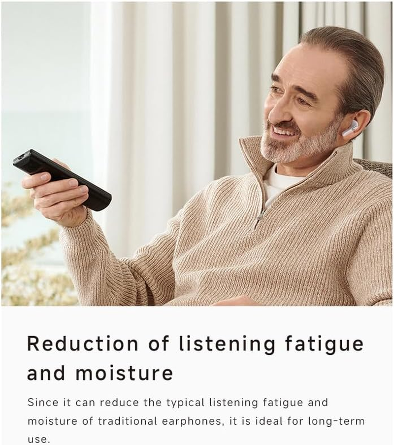 Slub Wireless Headphones Bluetooth 5.4 In-Ear Design, Auto Pairing, ANC+ENC Noise Cancelling, Hifi Sound Quality Parents and Elderly Relatives. (Black) image number 3