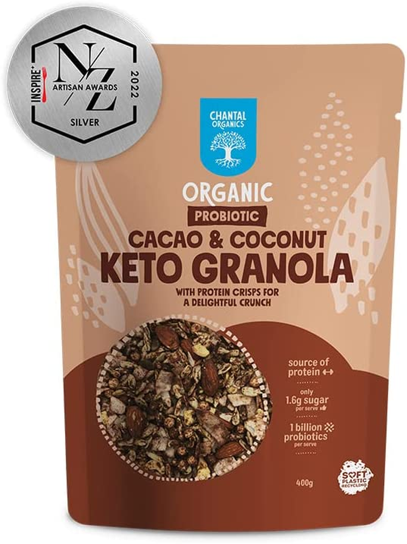 Chantal Organics Probiotic Cacao & Coconut Keto Granola 400G