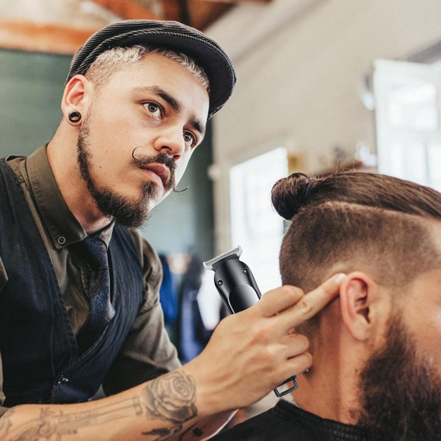 Trimmer for Men | Cordless Barber Clippers Rechargeable,Electric Cordless Haircut Machine Grooming Accessories for Travel Indoor Outdoor Home Salon Barber Shop