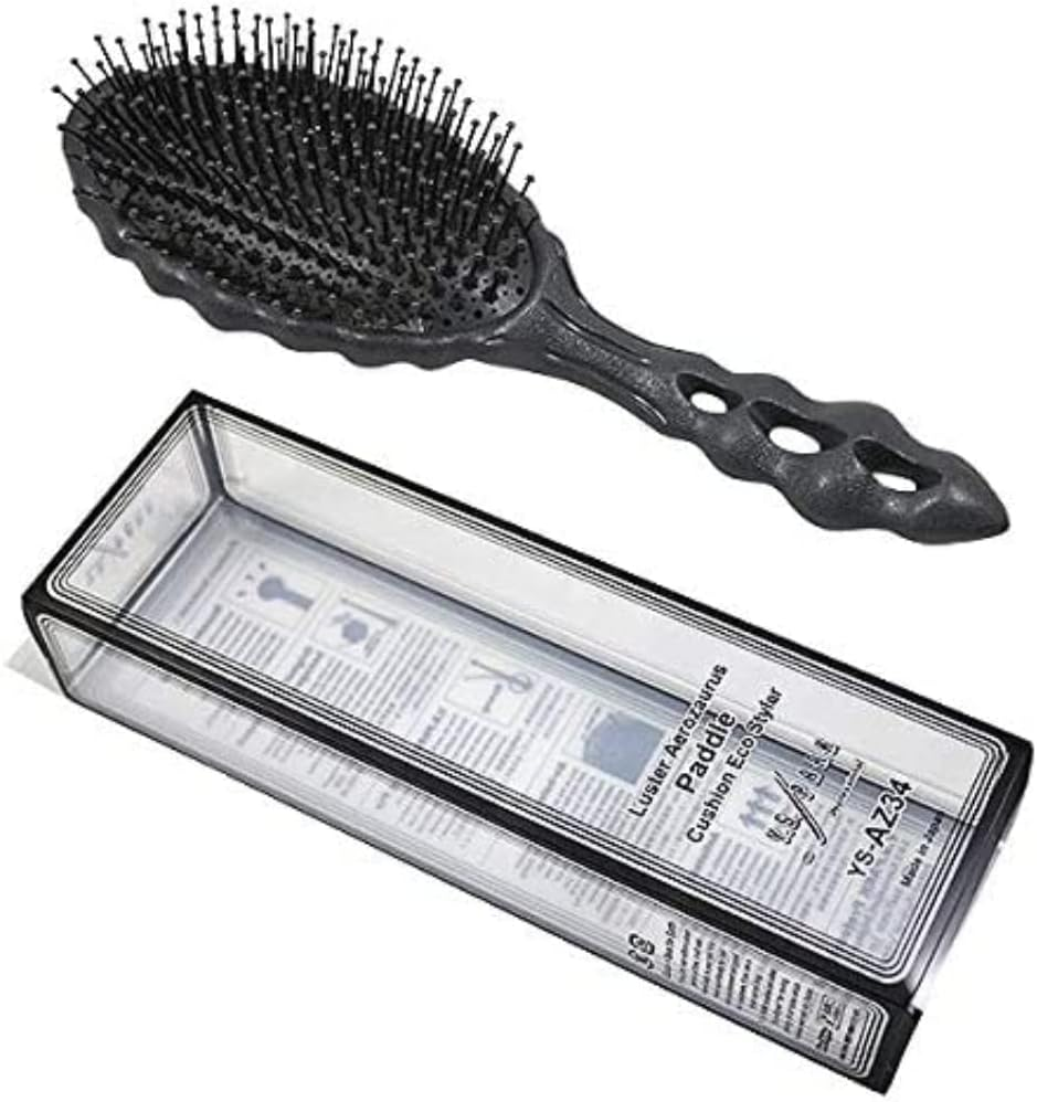 Y.S. Park Luster Aerozaurus Paddle Cushion Eco Styler Hair Brush, Amber, 0.13 Kg