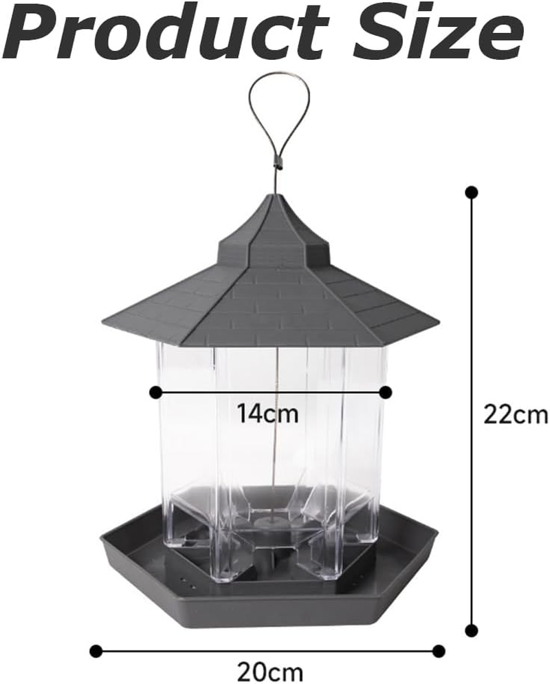 Hanging Bird Feeder with Drain Holes ，Weatherproof Bird Feeder Cage/Garden Yard Decoration,Garden Bird Feeder Cage for Yellow Finch, Magpie, Sparrows, Swallow Hamil image number 3
