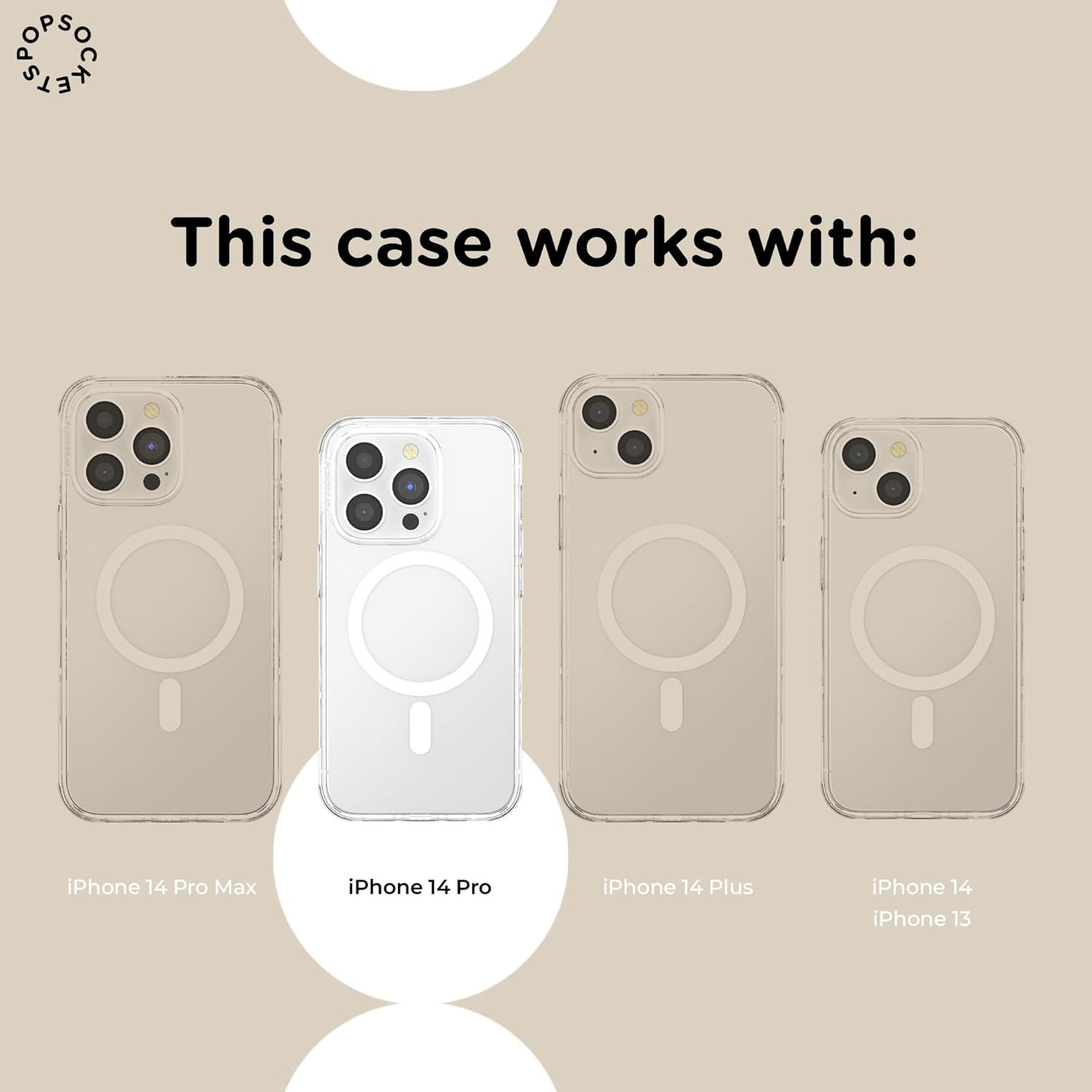 Popsockets Iphone 14 Pro Case with Magsafe, Phone Case for Iphone 14 Pro, Grip Sold Separately, Wireless Charging Compatible - Navy image number 6
