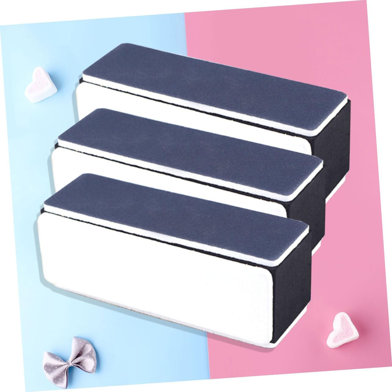 Baluue 3Pcs Way Nail Shiner Sponge Versatile Sanding Blocks for Natural False Nails Professional Manicure Tool for Salon Home Use image number 4