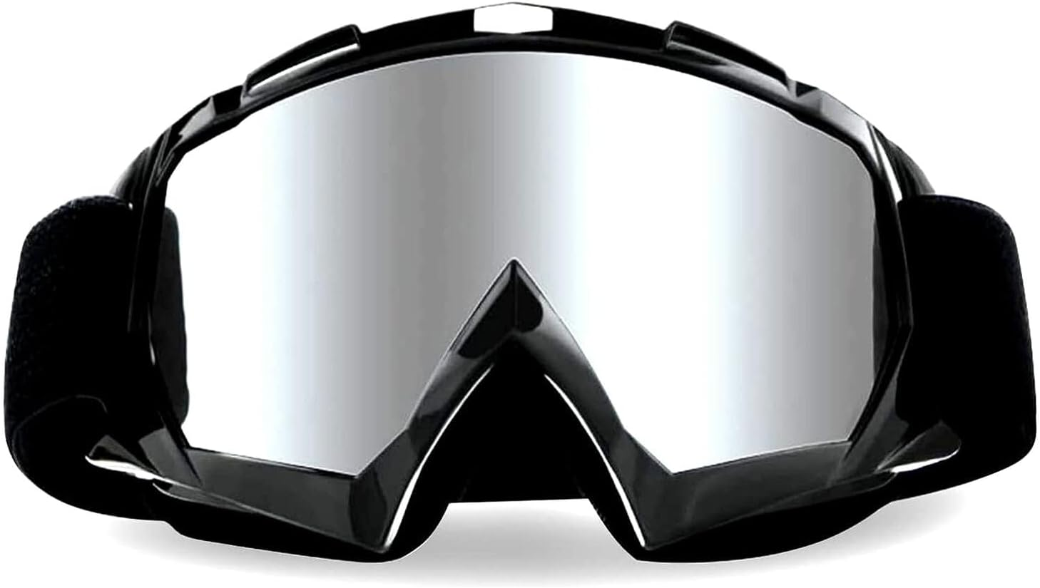 TDR Outdoor Sports Snowboard anti Fog Protective Glasses Snow Ski MX Black Goggles Adjustable Strap for Motorcycle/Mx Motorcross/Dirt Pit Quad Bike Riding/Skiing Snowboard/Skateboard image number 1