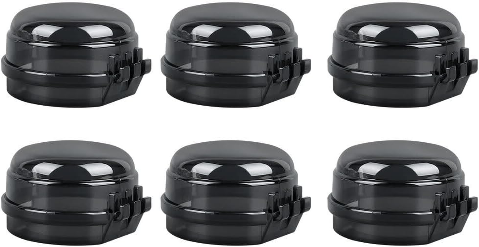 IOIUSKKU 6Pcs/Set Universal Fit Kitchen Stove Button Covers Childproof Easy to Clean Kitchen Oven Stove Button Cover, Gloss Black
