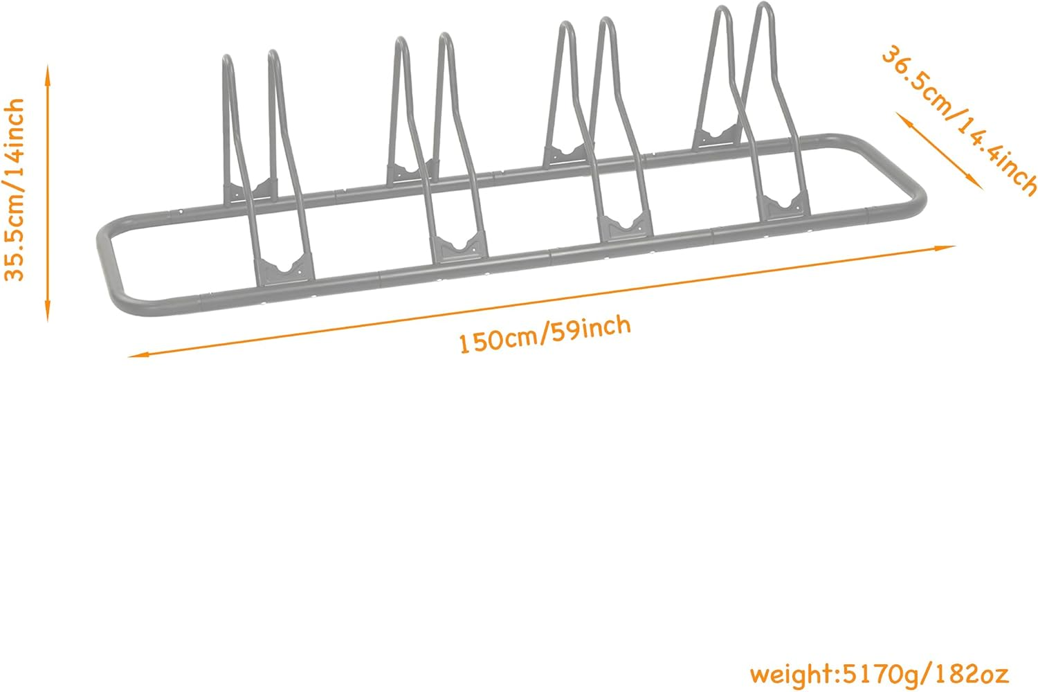 Cyclingdeal Bike Rack Floor Parking Bike Stand - Indoor Bike Rack Garage Bike Storage Rack - Garage Bike Rack - Bicycle Stand Bike Stand Floor Rack Bicycle Storage image number 2