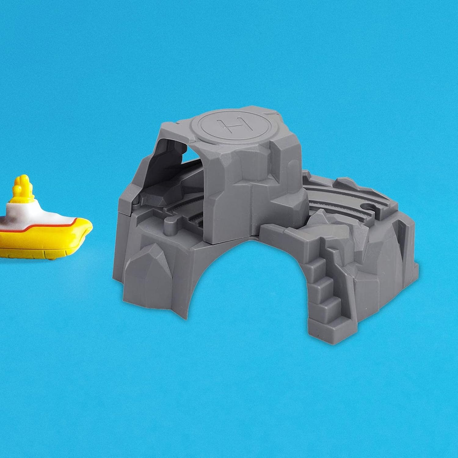 Plastic Grey Double Tunnel,Wooden Train Track Accessories, Toys image number 4