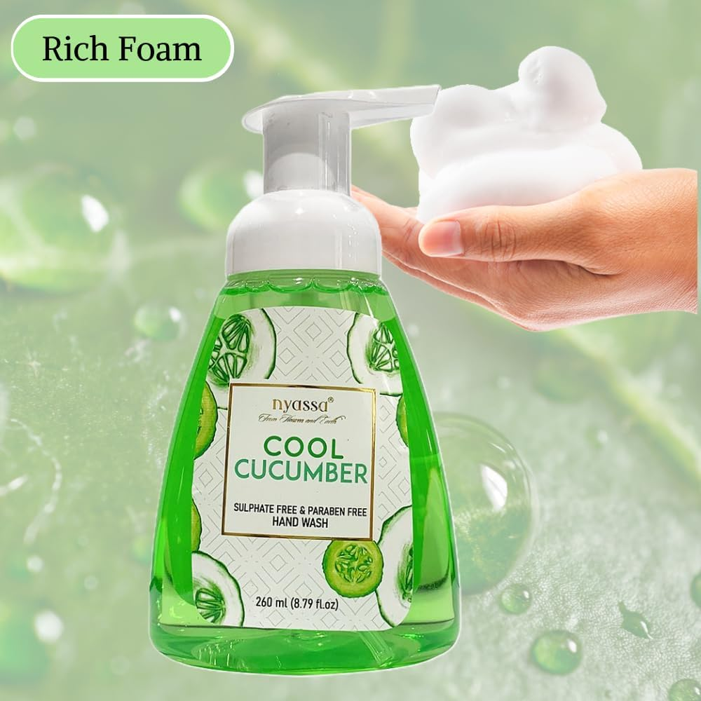 Nyassa Cool Cucumber Foaming Handwash 260Ml Sulphate and Paraben Free image number 4