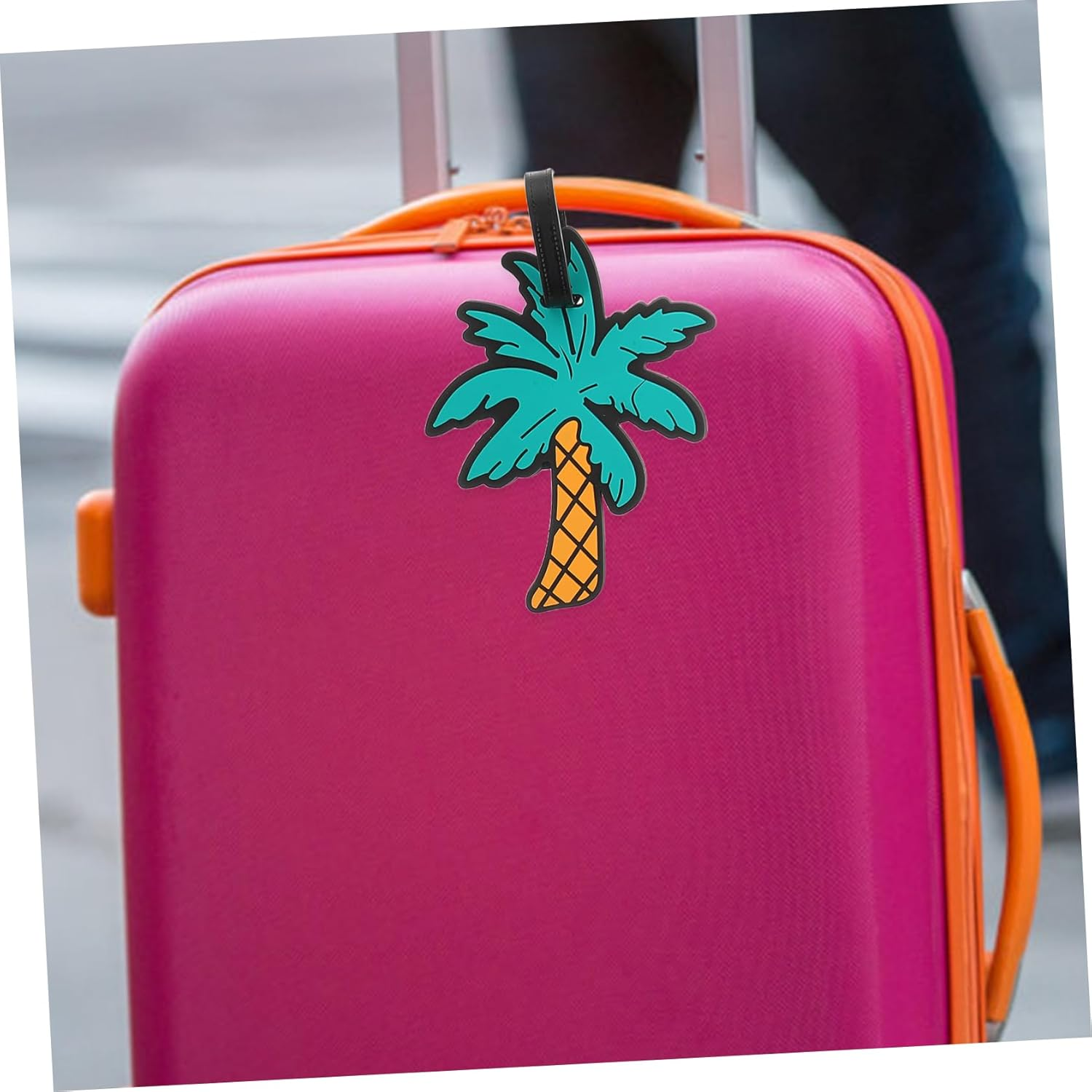 GAROZATION 3Pcs Hawaiian Sunglasses Stylish Beach Luggage Tags Comfortable PVC Easy Identification for Travel image number 2