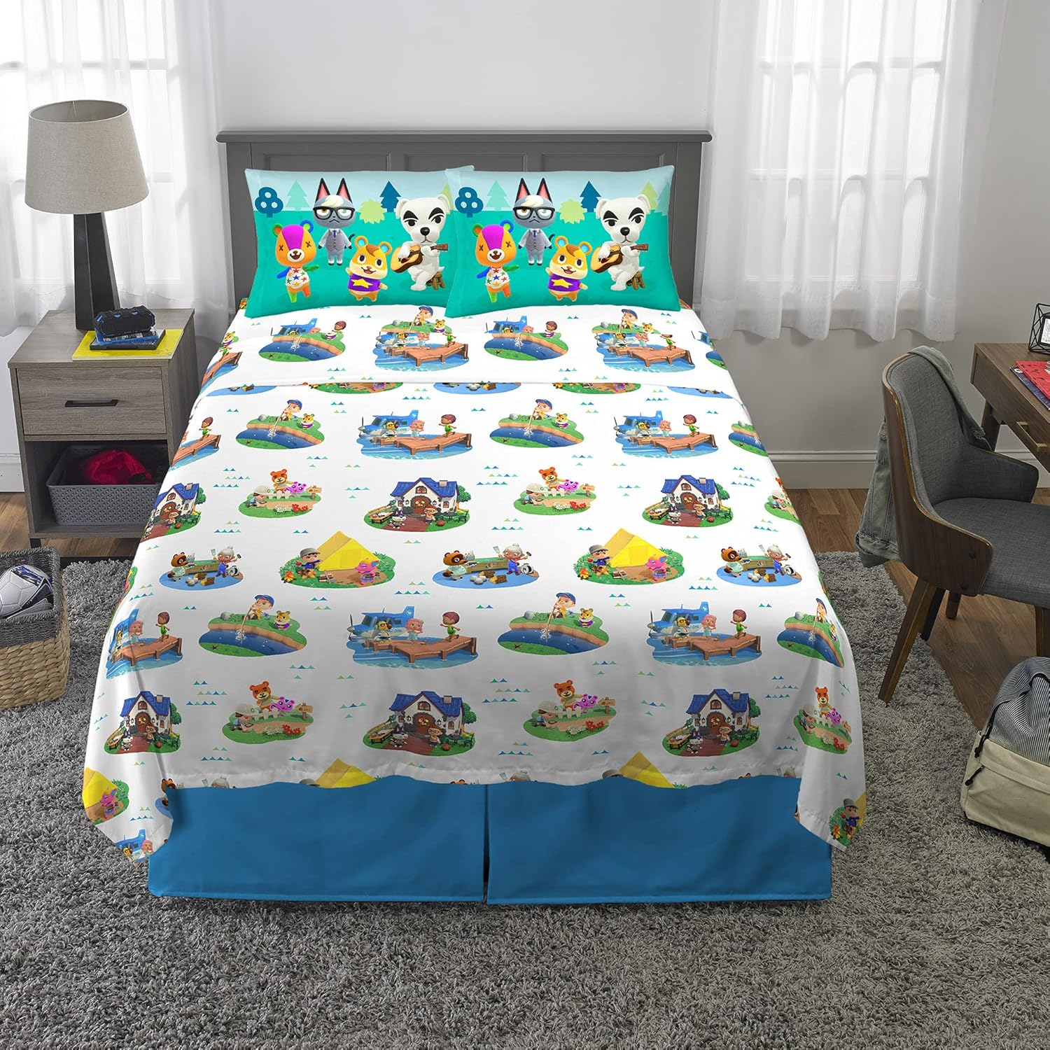Franco Kids Bedding Super Soft Sheet Set, Full, Animal Crossing image number 6