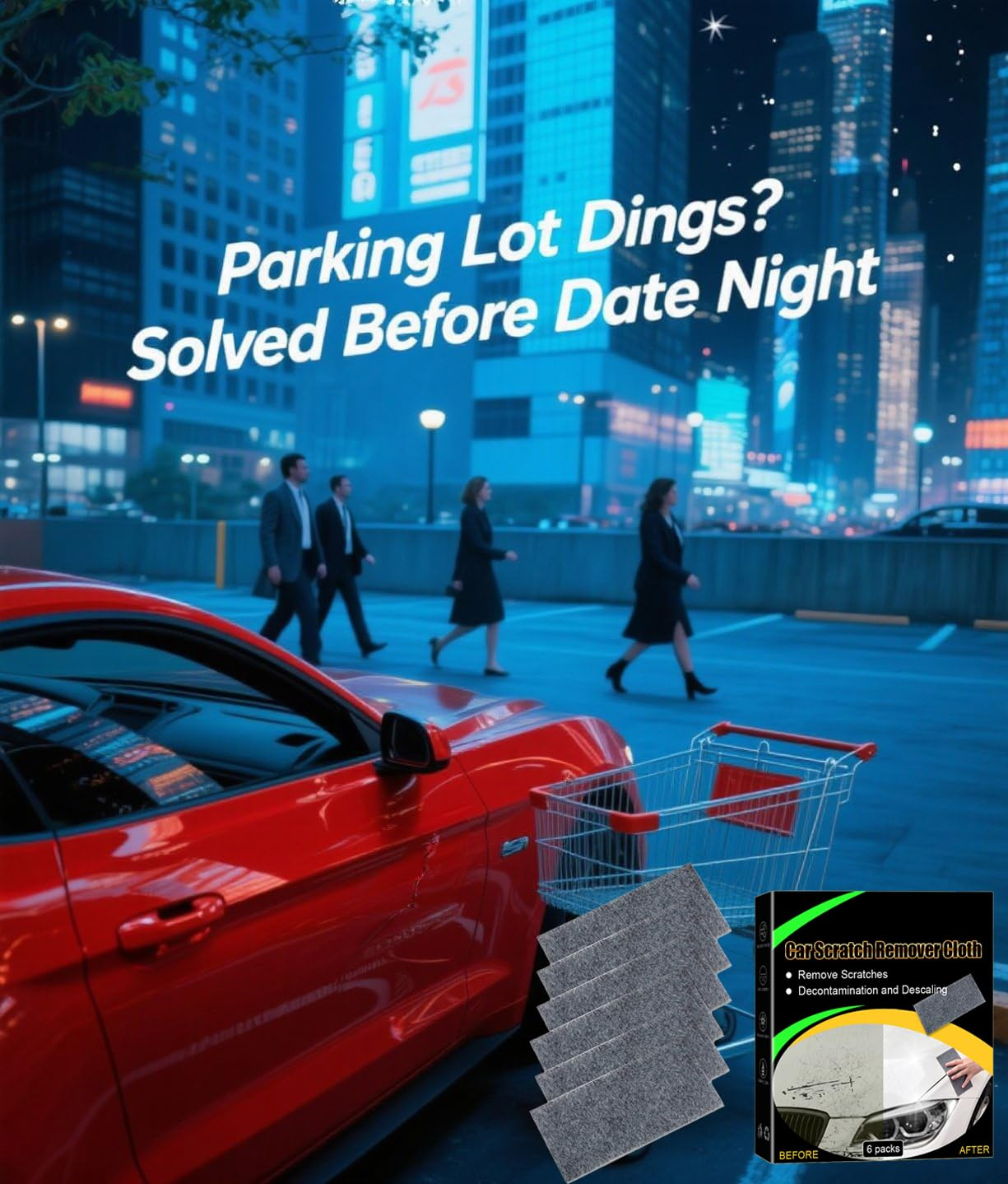 POKITA X Nano Sparkle Cloth Car Scratch Remover &ndash; 6 Packs, Nanosparkle Cloth for Light & Deep Scratches, Water Spots, Surface Repair &ndash; Safe for All Vehicle image number 4