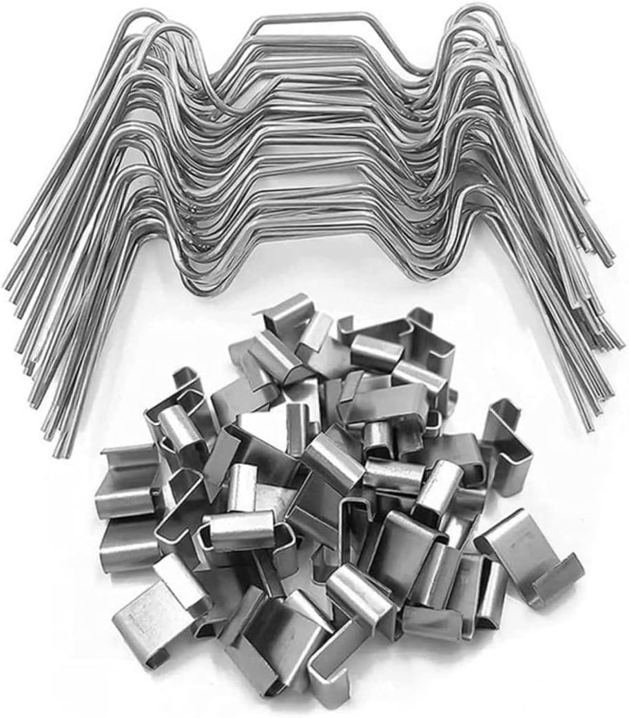 100Pcs Greenhouse Z and W Clips for Greenhouse Glass Panes, Glasshouses Garden Protection, Easy Hand Installation No Tools Needed, Green House Glass Clips Fixings image number 4