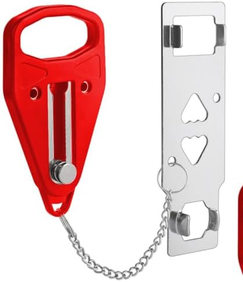 Portable Door Lock for Travel, Door Lock Self-Defense Security Device for Home, Apartment, Hotel, Living Motel, School Dorm, House image number 4