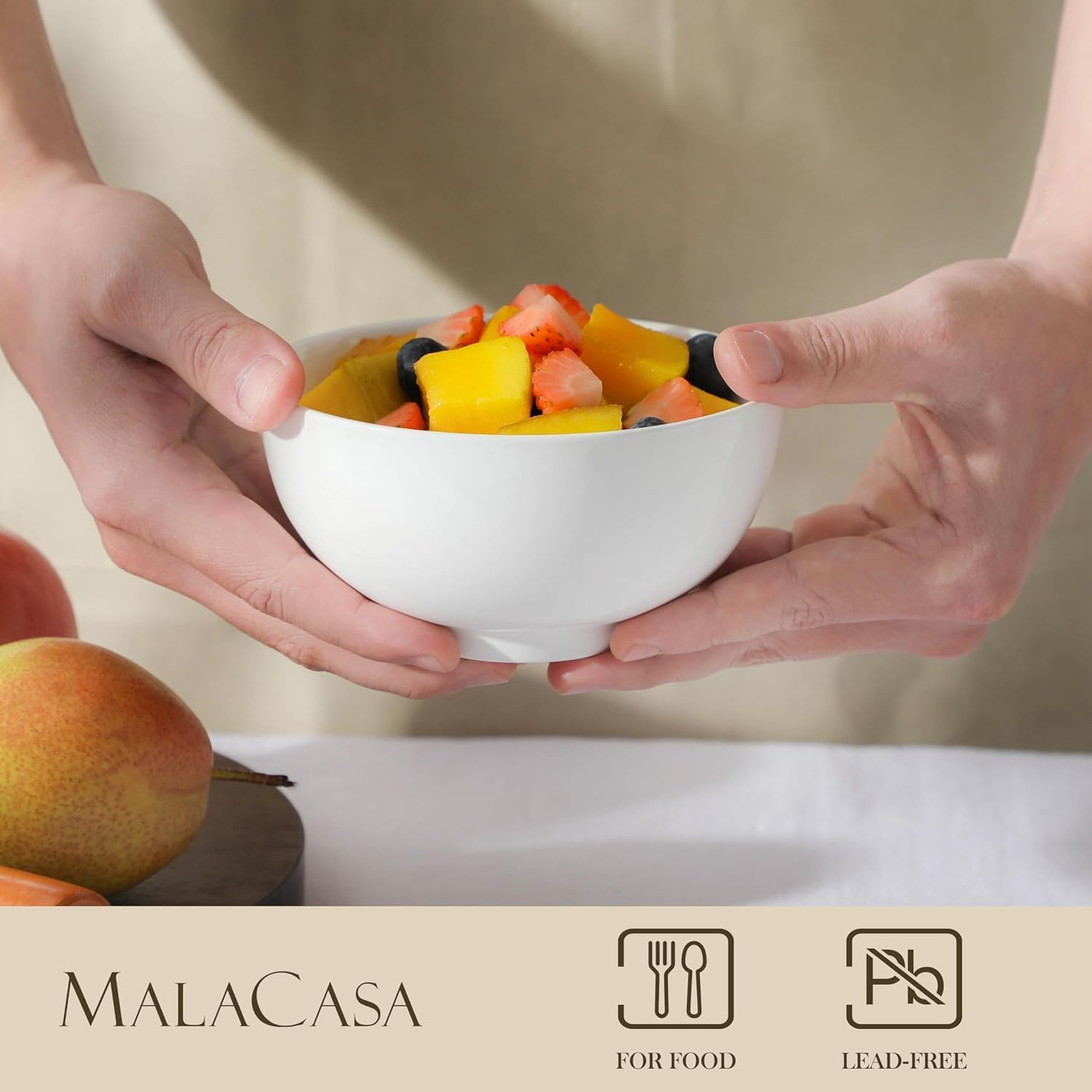 MALACASA 8 Pack Dessert Bowls, 16 Oz Rice Bowls Set, 5" Small Bowls for Side Dishes, Salad, Dessert, Snacks, Oatmeal, Soup, Fruit Dishwasher & Microwave Safe, Series Regular image number 5