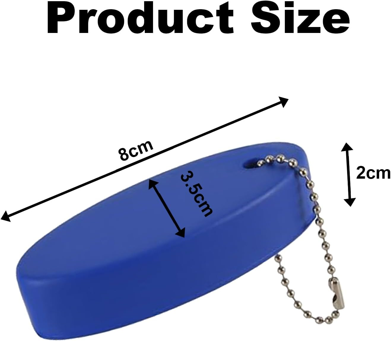 4Pcs Boat Key Floating Keychain,Pu Bright Color Oval Floating Key,Bright Color Oval Float Key Rings Pendant for Boating,Fishing, Surfing, Sailing,Kayak and Outdoor Water Sport (4 Colors) image number 4