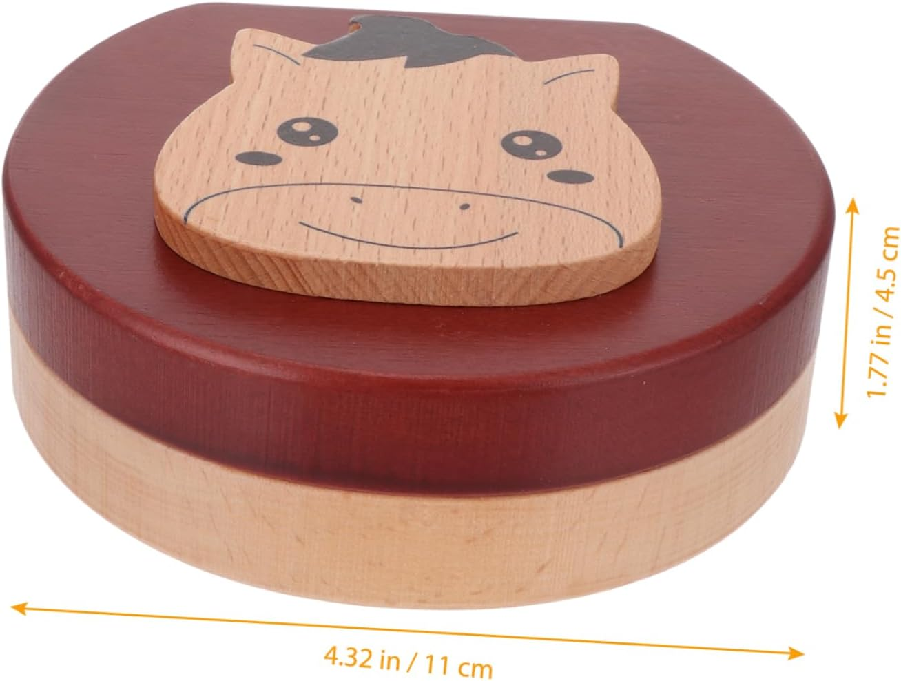 Baby Tooth Box Keepsake Organizer Wooden Tooth Holder for Boys and Girls Storage Case Zodiac Horse Design for Childhood Memory image number 1