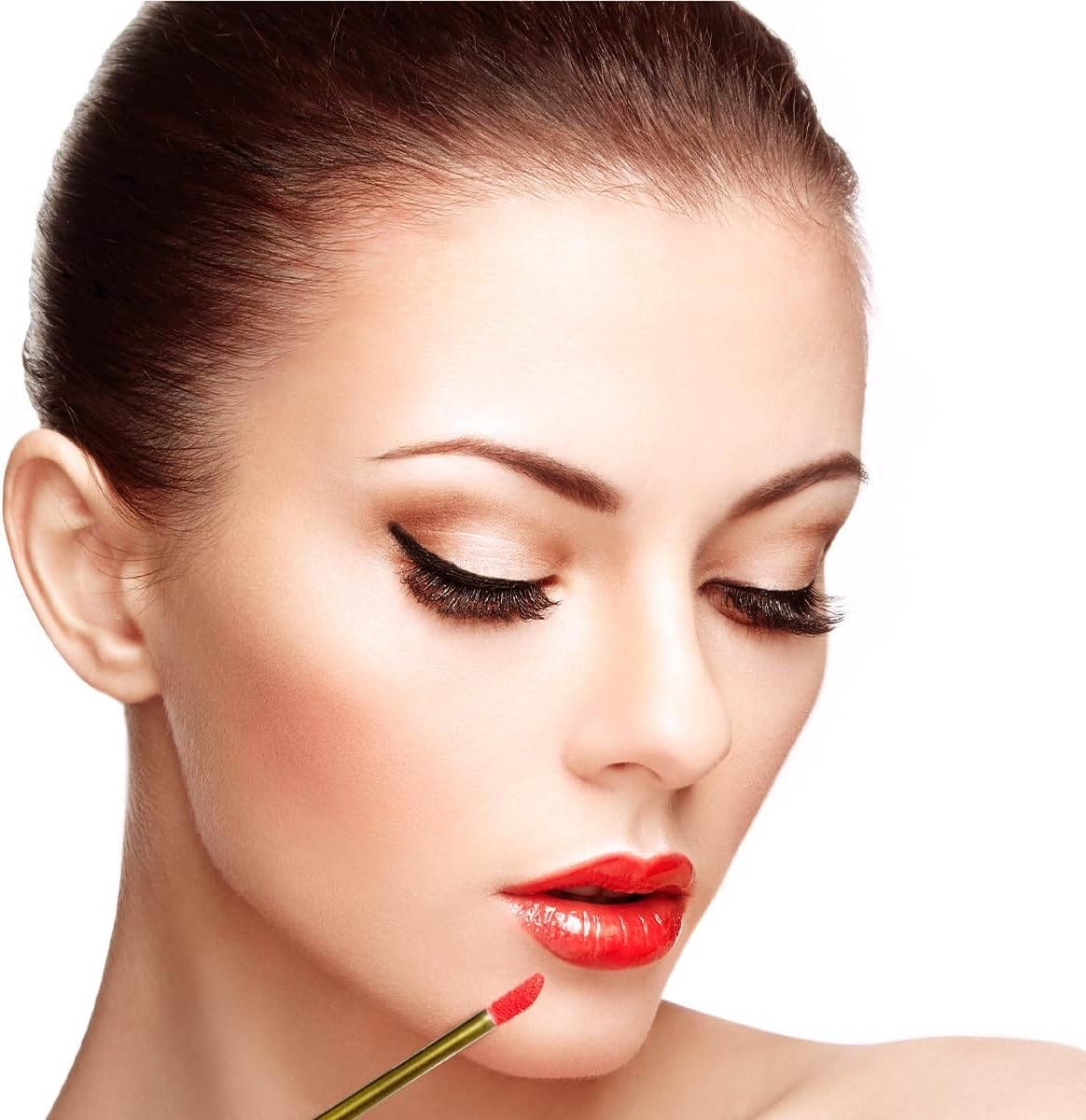 TEAONE Lip Brushes, 100 PCS Lipstick Brush for Makeup, Beauty, Oral (9.2Cm/3.62In) image number 1