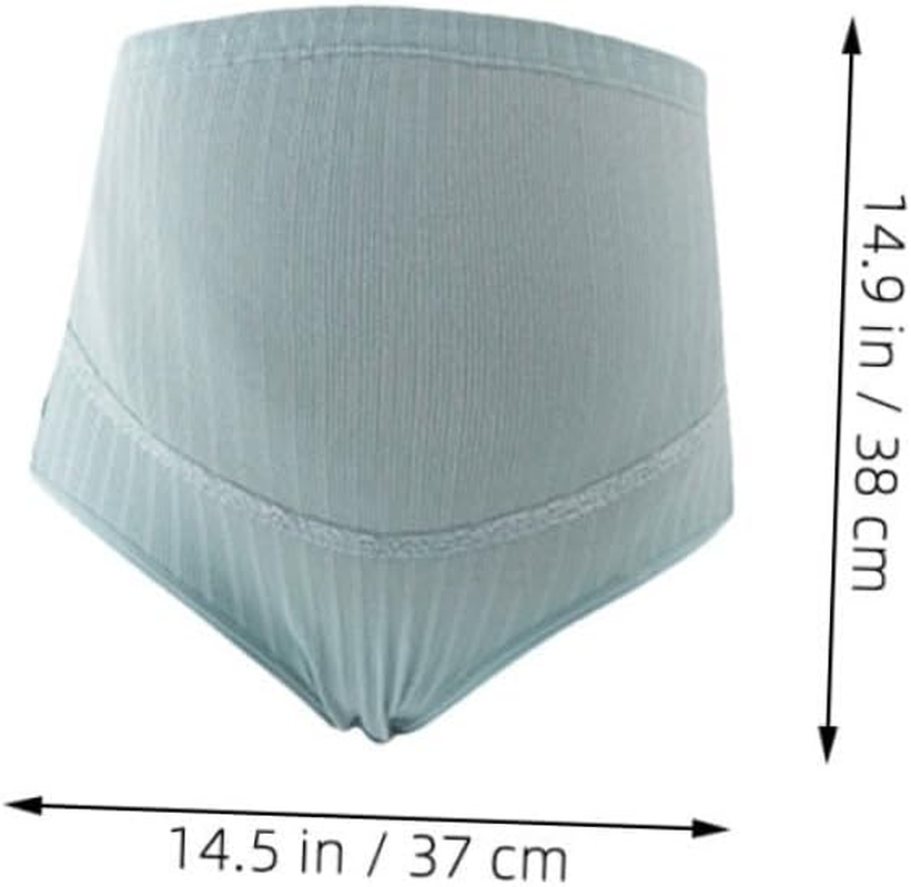 KOMBIUDA 3Pcs High Waist Maternity Panties Cotton Women Underwear for Pregnant Tummy Shapewear