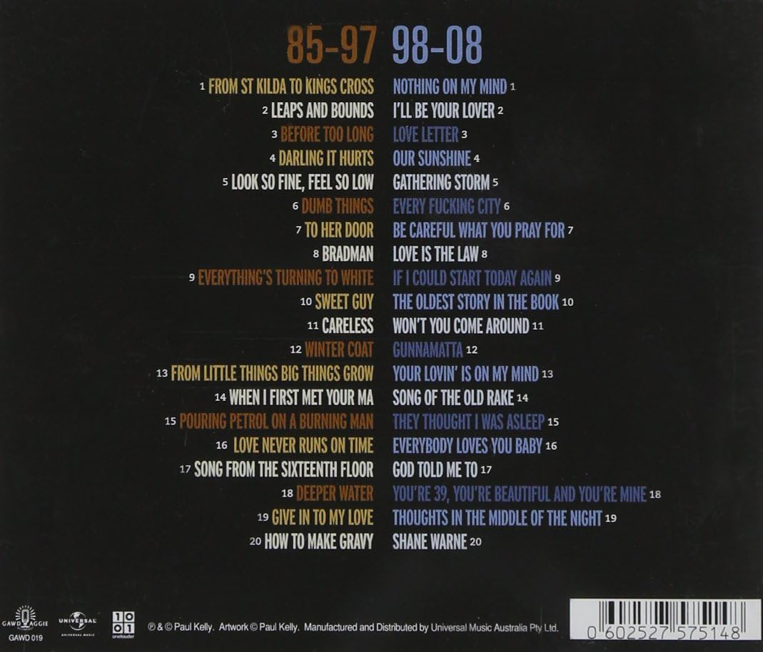 Songs from the South 1 & 2: Greatest Hits Paul Kelly