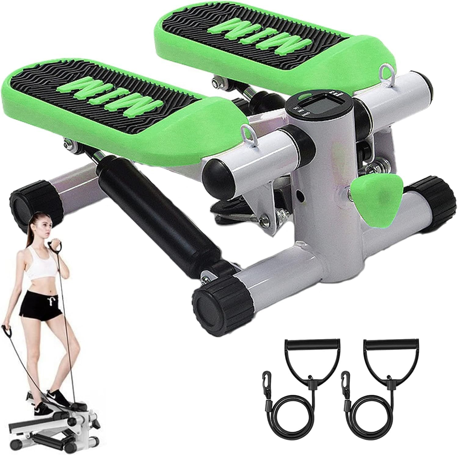 Stepper for Exercise, Mini Stair Stair Stepper with 300LBS Loading Capacity, Foot Exerciser for Full Body Workout, Fitness Stepper Resistance Bands for Home Apartment image number 6