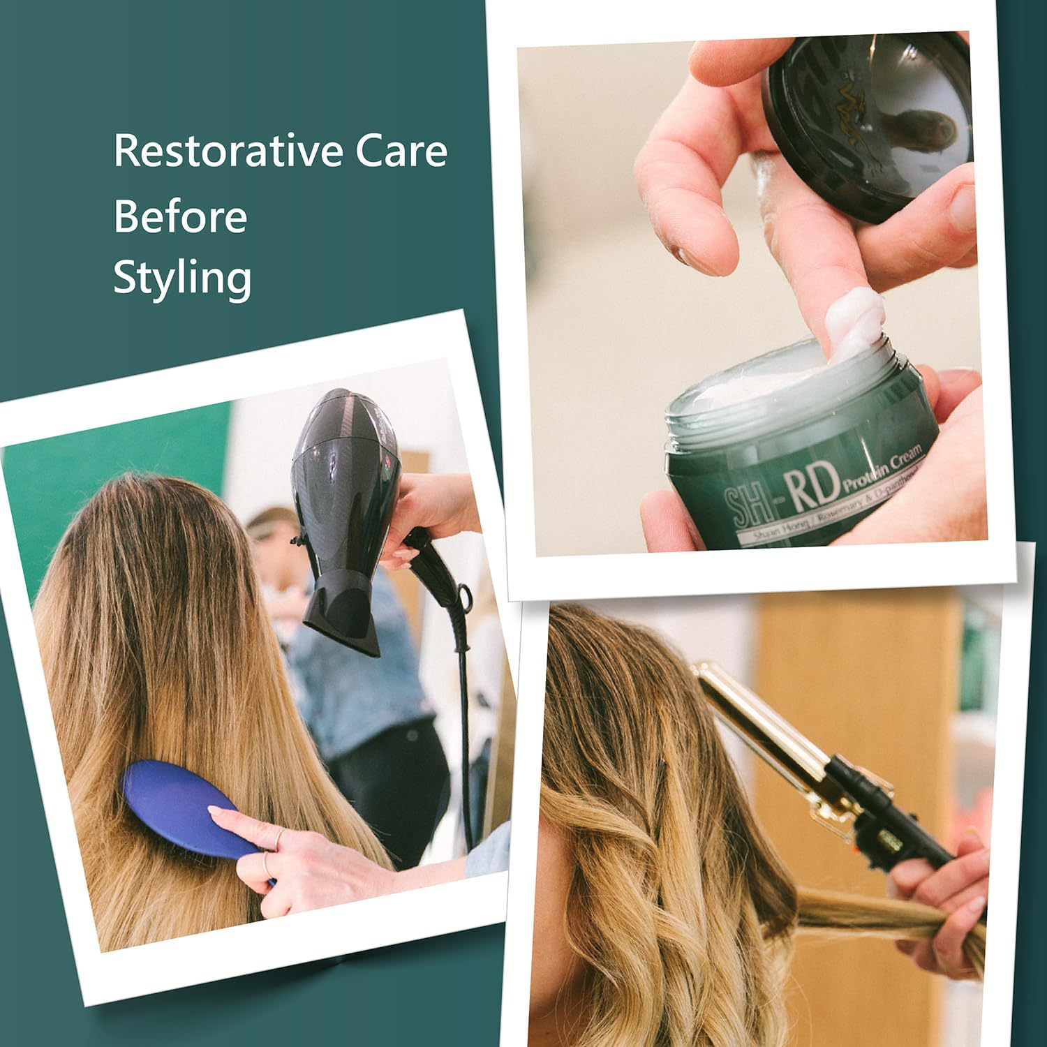 SH-RD Protein Cream for Dry Damaged Hair | Protein Leave-In Conditioner to Restore, Revitalize and Repair Split Ends | Conditioning Hair Cream for All Hair Types - 1.69Oz/50Ml image number 1