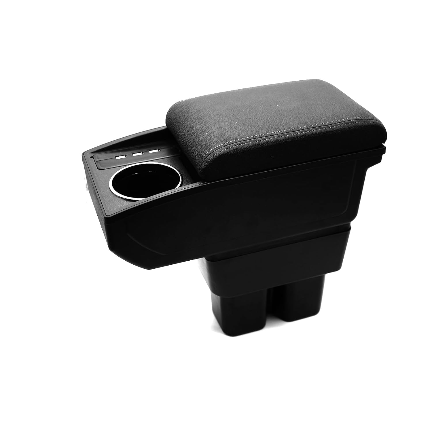 Tocsho Armrest Box for Suzuki Jimny JB64W/JB74W 2018-2023 Car Center Console Black Leather with Charging 3 USB Ports image number 4