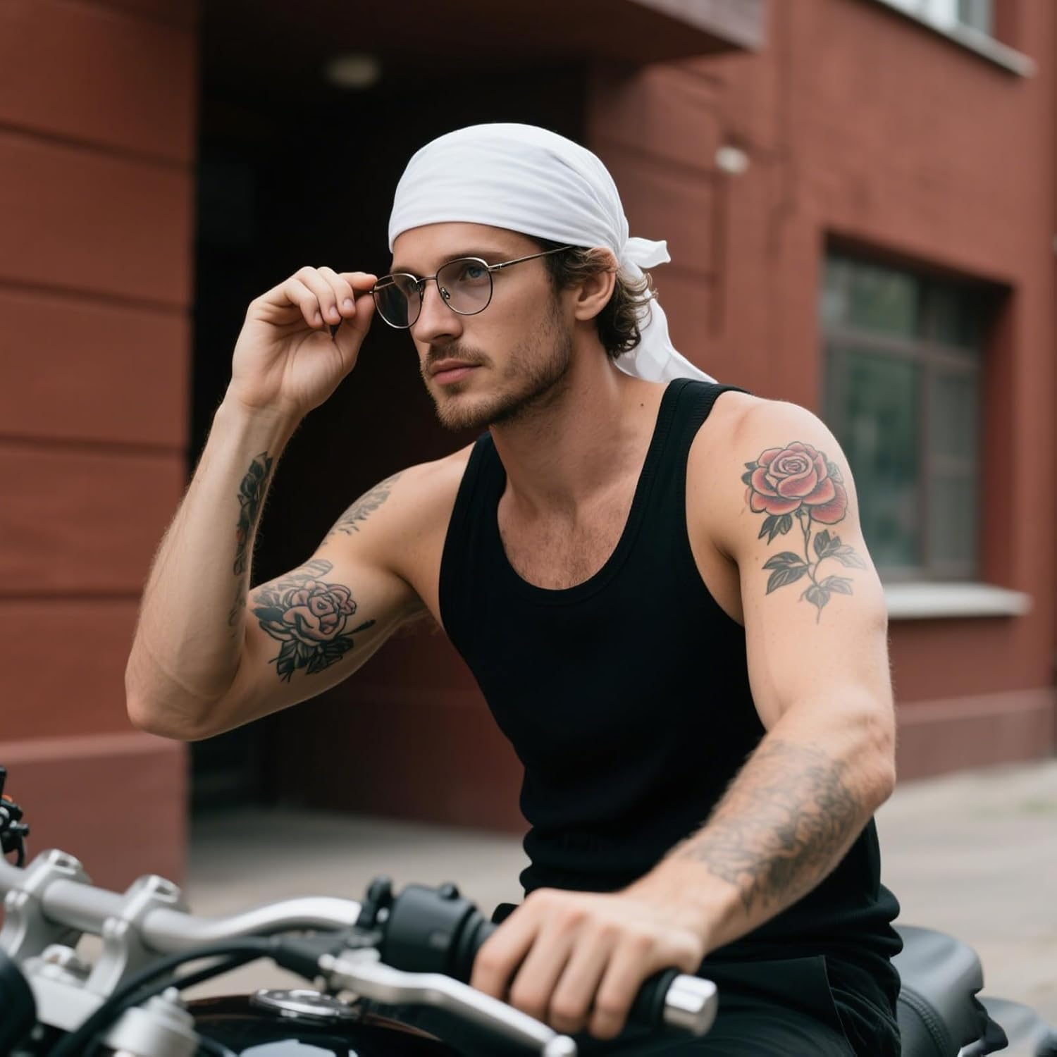 6 Pcs Do Rags Sweat Wicking Beanie Cooling Skull Caps for Men Women Helmet Liner Motorcycle Head Wrap Bandana for Sports Running image number 6