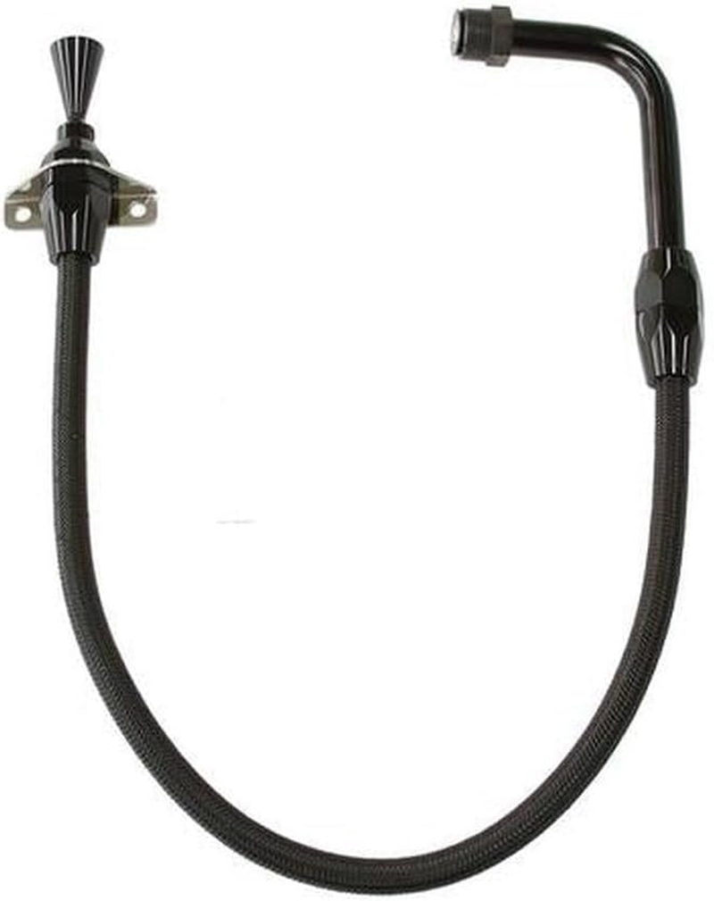 Aeroflow AF72-2503BLK Trans Dipstick in Pan Firewall Mount Black S/S Suits Ford C4