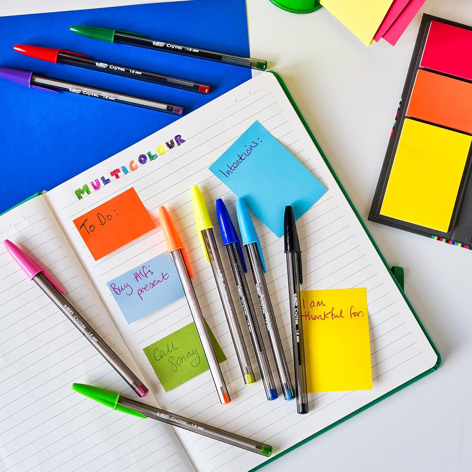 Bic Cristal Multicoloured Ballpoint Pens Large Nib (1.6 Mm) - Pack of 2 Packs of 10 image number 4