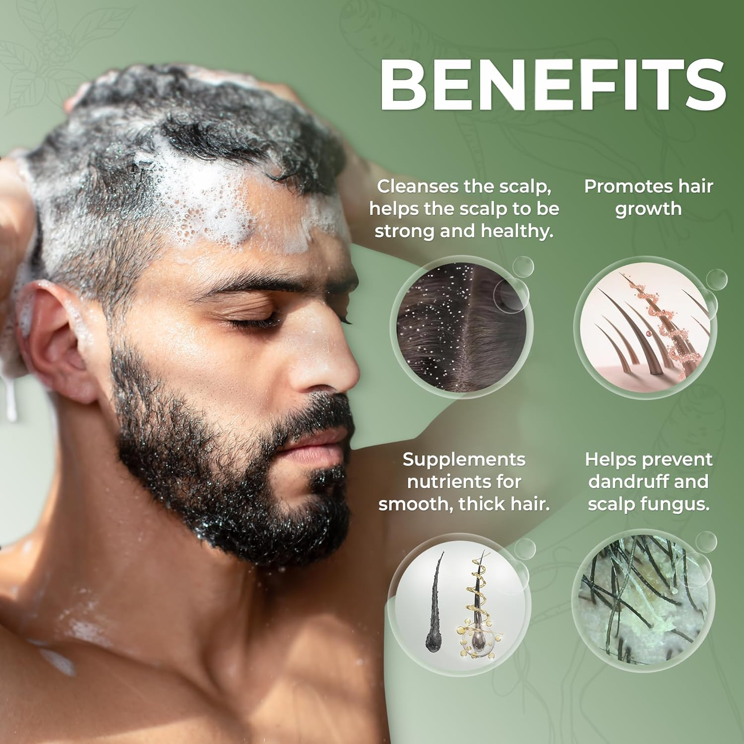 ABERA High-Performance Anti-Dandruff Shampoo &ndash; Herbal Formula with Langbian Ginseng, Natural Deep Cleansing, Sulfate & Paraben Free, Soothes Itchy Scalp &ndash; 150Ml - A. 1 Box image number 3