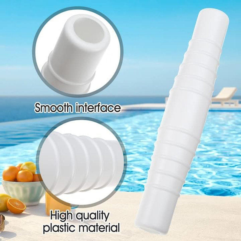 Pool Hose Connector Coupling for 1-1/4 Inch & 1-1/2 Inch Swimming Pool Hose Adapter, White, Plastic, 1.25 Inch X 1.5 Inch X 8.27 Inch, 1 Pack image number 2