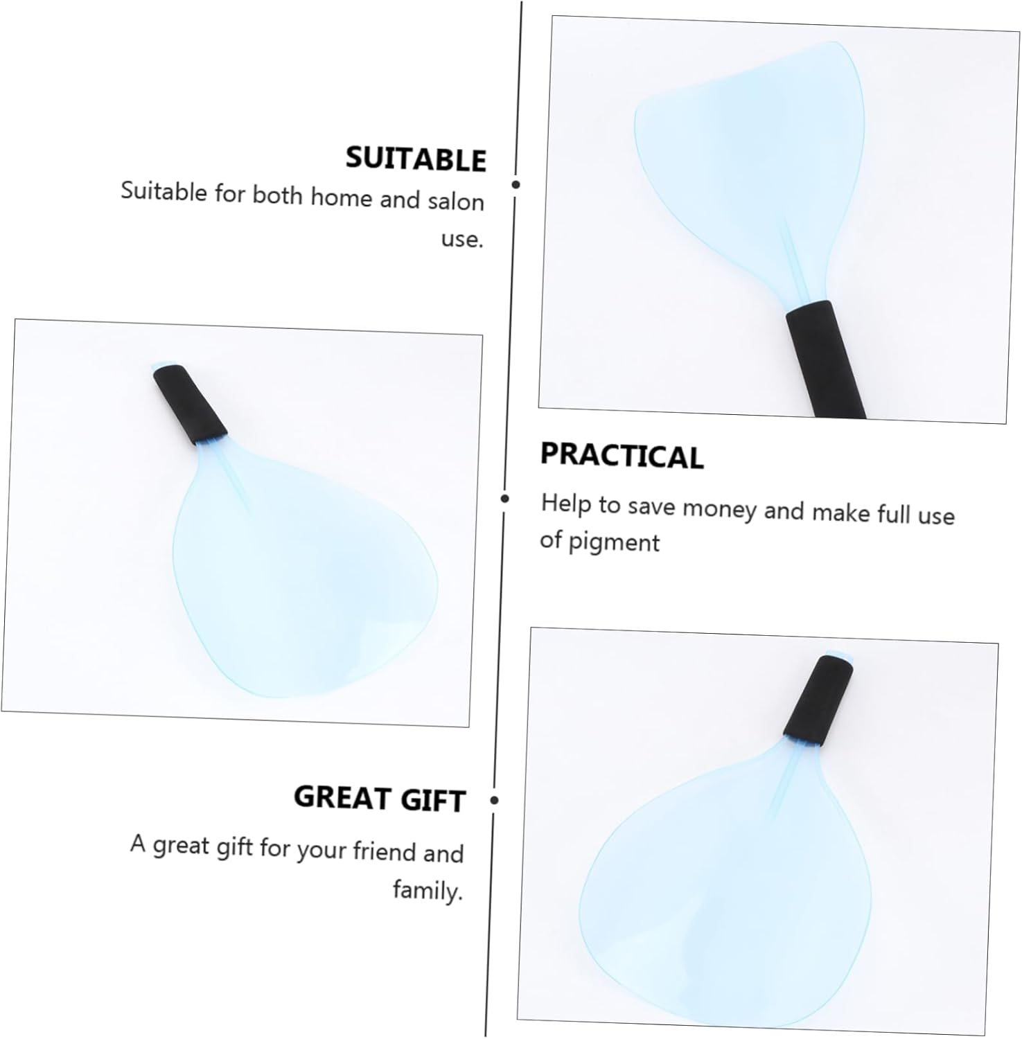 FOYTOKI 2Pcs Hairdressing Face Cover Mask Slip for Salon Hairspray Mask Sponge Handle for Barber Random Color image number 6