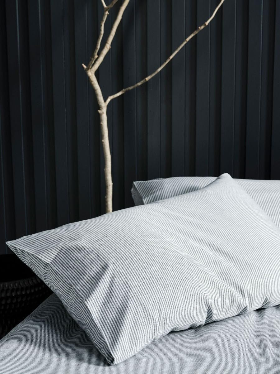 Line House Rejeaneration Adrie Bed Sheet Set, Charcoal, King Bed image number 5