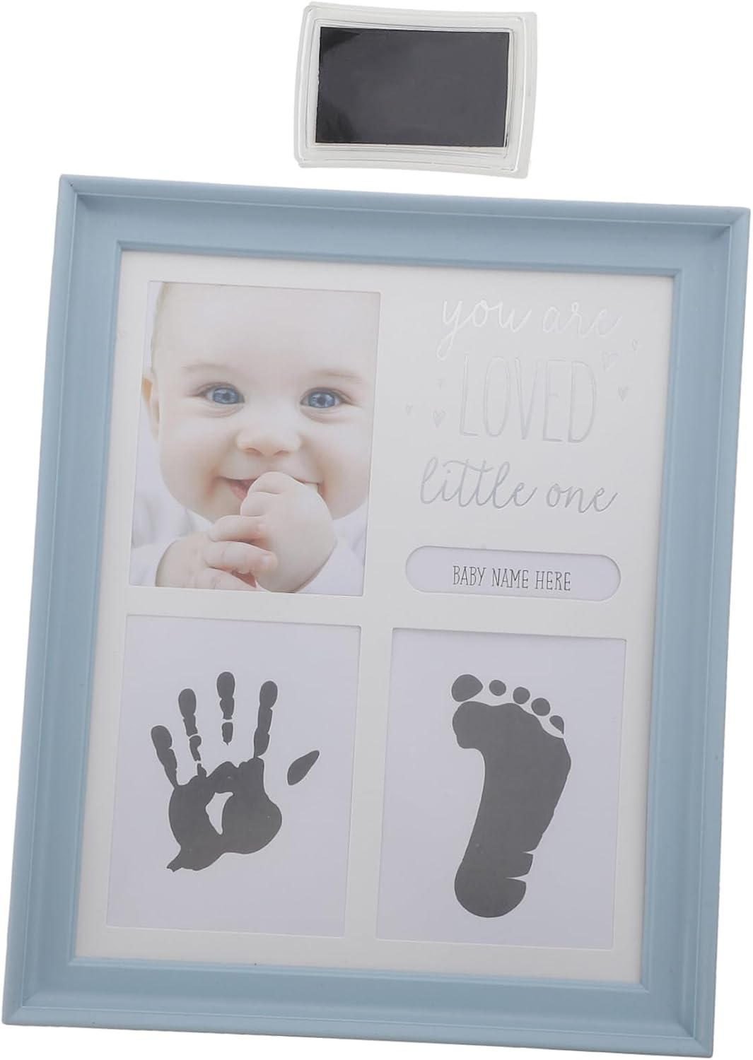 Kisangel Baby Hand and Footprint Inkpad Kit Photo Frame Newborn Keepsake Frame Artistic Display Plastic image number 6