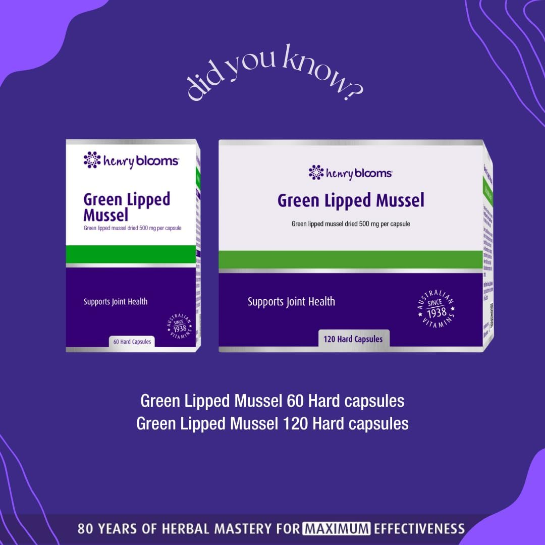 Henry Blooms 500Mggreen Lipped Mussel with Biop 60 Capsules