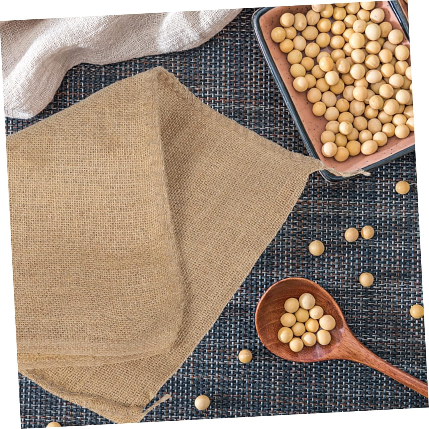 BESPORTBLE 3Pcs Large Capacity Burlap Bag Jute Sand Storage Pouches 40X60Cm Reusable Outdoor Food Storage for Flood Control and Road Sandpacking image number 1