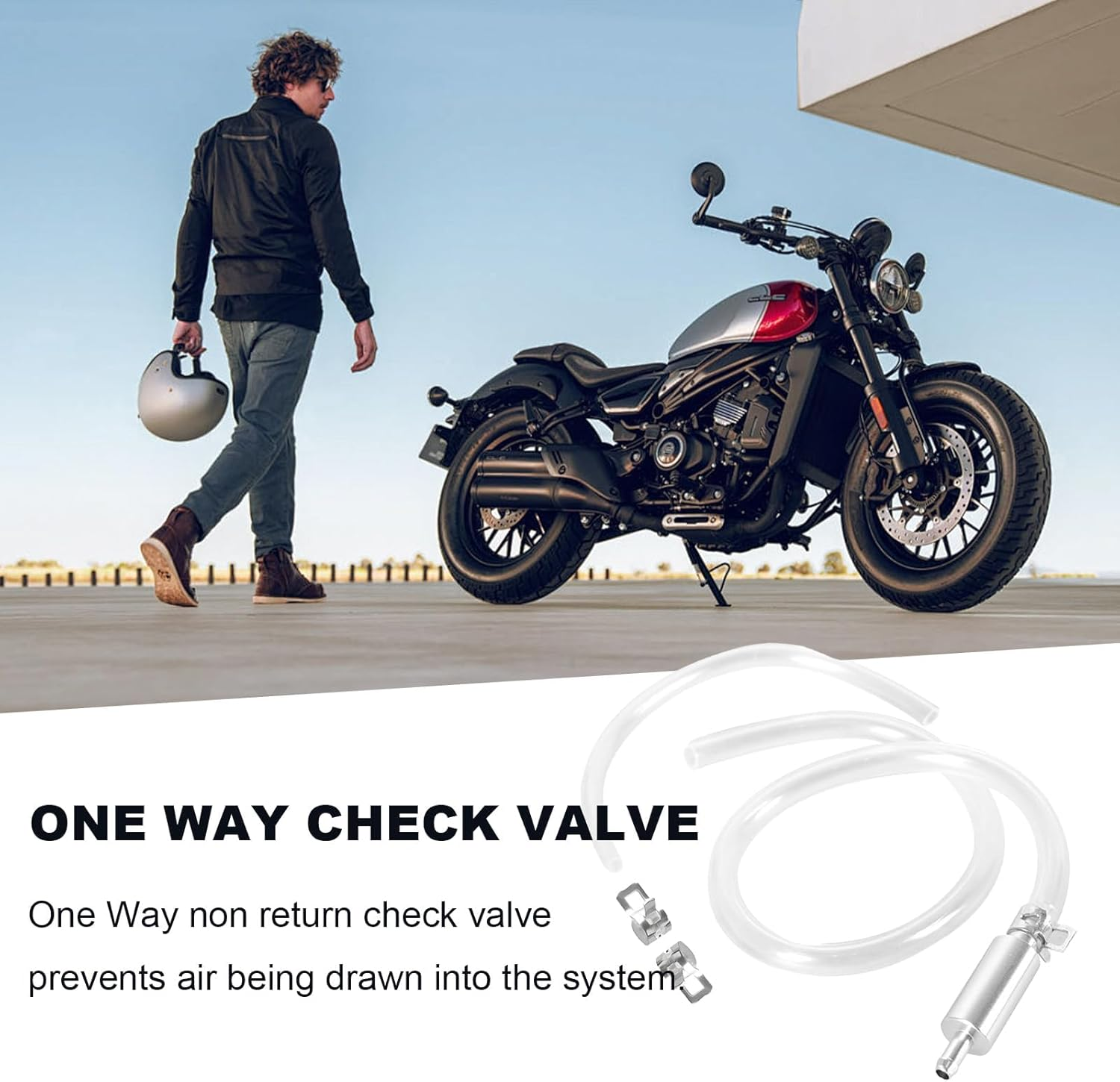 Car Brake Bleeding Kit,Reusable Motorcycle Tool Kit,Universal Brake Bleeder Clutch Bleeding Hose One Way Valve Tubebleeding Tool for Car Motorbike Motorcycle image number 1